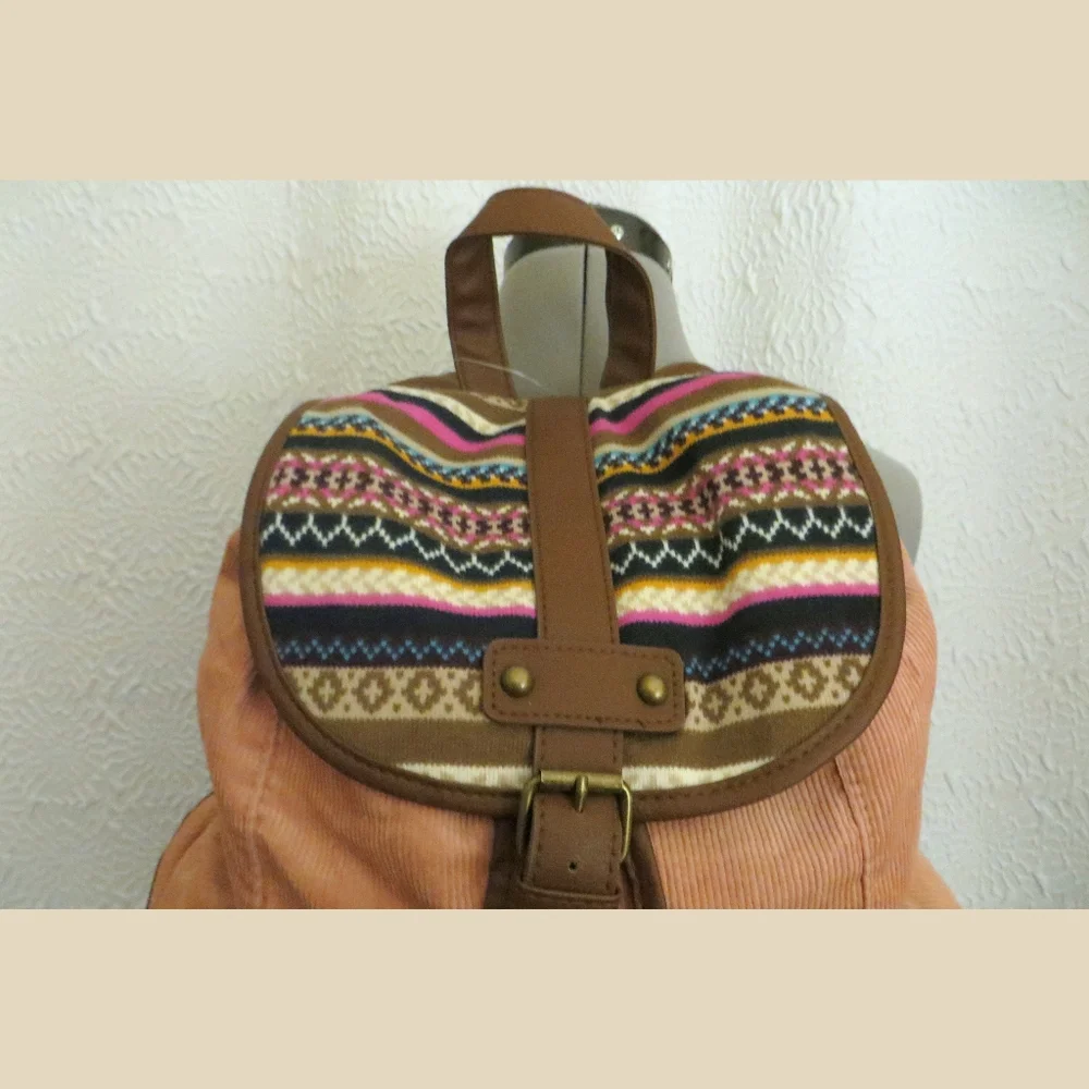 Candies Corduroy Aztec Southwestern  Style Backpack New